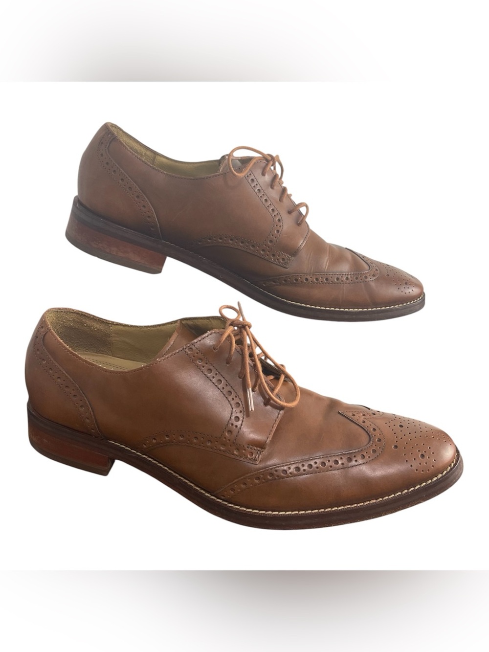 Cole Haan Grand OS Men's Sz 13 M Brown Leather Lace-Up Wingtip Oxfords Shoes